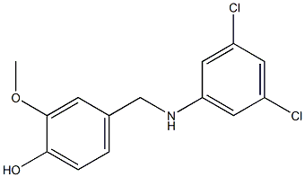 4-{[(3,5-dichlorophenyl)amino]methyl}-2-methoxyphenol Struktur