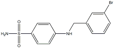 4-{[(3-bromophenyl)methyl]amino}benzene-1-sulfonamide Struktur