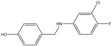 4-{[(3-chloro-4-fluorophenyl)amino]methyl}phenol Struktur