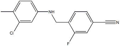 4-{[(3-chloro-4-methylphenyl)amino]methyl}-3-fluorobenzonitrile Struktur