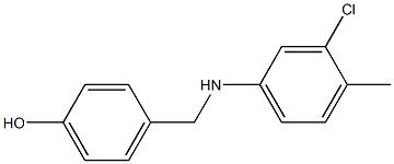 4-{[(3-chloro-4-methylphenyl)amino]methyl}phenol Struktur