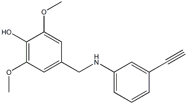 4-{[(3-ethynylphenyl)amino]methyl}-2,6-dimethoxyphenol Struktur