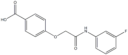 4-{[(3-fluorophenyl)carbamoyl]methoxy}benzoic acid Struktur