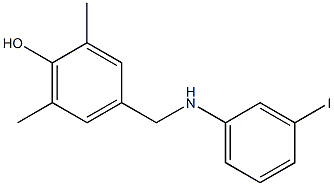 4-{[(3-iodophenyl)amino]methyl}-2,6-dimethylphenol Struktur