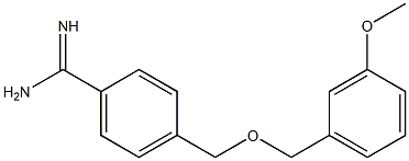 4-{[(3-methoxybenzyl)oxy]methyl}benzenecarboximidamide Struktur