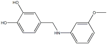 4-{[(3-methoxyphenyl)amino]methyl}benzene-1,2-diol Struktur