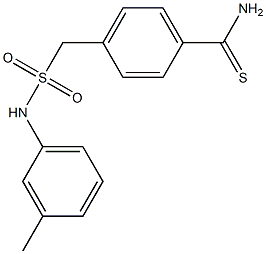 4-{[(3-methylphenyl)sulfamoyl]methyl}benzene-1-carbothioamide Struktur