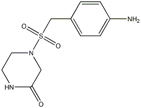 4-{[(4-aminophenyl)methane]sulfonyl}piperazin-2-one Struktur