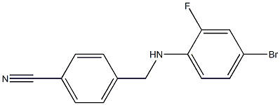 4-{[(4-bromo-2-fluorophenyl)amino]methyl}benzonitrile Struktur