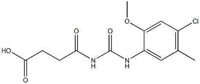 4-{[(4-chloro-2-methoxy-5-methylphenyl)carbamoyl]amino}-4-oxobutanoic acid Struktur