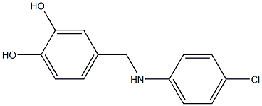 4-{[(4-chlorophenyl)amino]methyl}benzene-1,2-diol Struktur