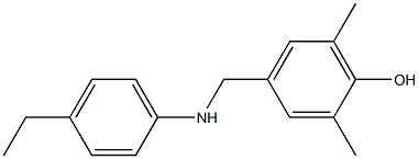 4-{[(4-ethylphenyl)amino]methyl}-2,6-dimethylphenol Struktur