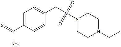 4-{[(4-ethylpiperazine-1-)sulfonyl]methyl}benzene-1-carbothioamide Struktur