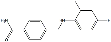 4-{[(4-fluoro-2-methylphenyl)amino]methyl}benzamide Struktur