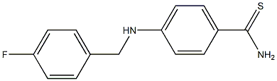 4-{[(4-fluorophenyl)methyl]amino}benzene-1-carbothioamide Struktur