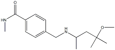 4-{[(4-methoxy-4-methylpentan-2-yl)amino]methyl}-N-methylbenzamide Struktur