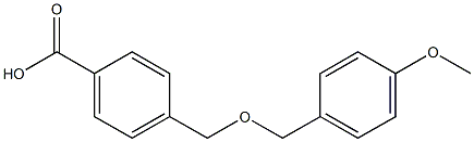 4-{[(4-methoxyphenyl)methoxy]methyl}benzoic acid Struktur