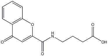 4-{[(4-oxo-4H-chromen-2-yl)carbonyl]amino}butanoic acid Struktur