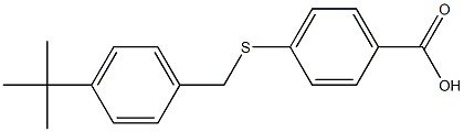 4-{[(4-tert-butylphenyl)methyl]sulfanyl}benzoic acid Struktur