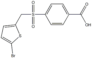 4-{[(5-bromothiophen-2-yl)methane]sulfonyl}benzoic acid Struktur