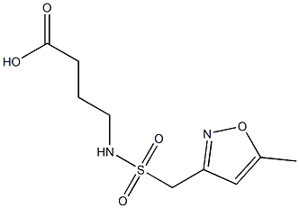 4-{[(5-methyl-1,2-oxazol-3-yl)methane]sulfonamido}butanoic acid Struktur