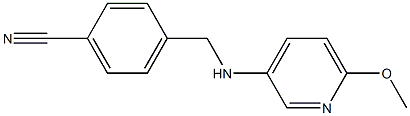 4-{[(6-methoxypyridin-3-yl)amino]methyl}benzonitrile Struktur