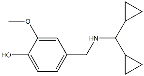 4-{[(dicyclopropylmethyl)amino]methyl}-2-methoxyphenol Struktur