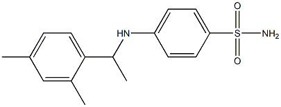 4-{[1-(2,4-dimethylphenyl)ethyl]amino}benzene-1-sulfonamide Struktur