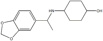 4-{[1-(2H-1,3-benzodioxol-5-yl)ethyl]amino}cyclohexan-1-ol Struktur