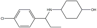 4-{[1-(4-chlorophenyl)propyl]amino}cyclohexan-1-ol Struktur