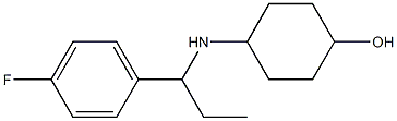 4-{[1-(4-fluorophenyl)propyl]amino}cyclohexan-1-ol Struktur