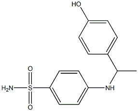 4-{[1-(4-hydroxyphenyl)ethyl]amino}benzene-1-sulfonamide Struktur