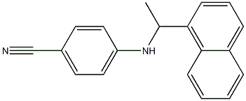 4-{[1-(naphthalen-1-yl)ethyl]amino}benzonitrile Struktur