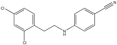 4-{[2-(2,4-dichlorophenyl)ethyl]amino}benzonitrile Struktur