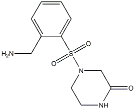 4-{[2-(aminomethyl)phenyl]sulfonyl}piperazin-2-one Struktur