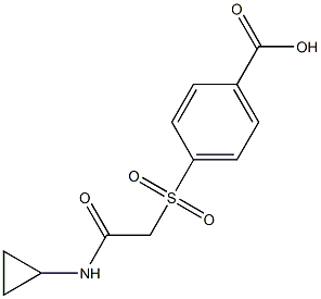 4-{[2-(cyclopropylamino)-2-oxoethyl]sulfonyl}benzoic acid Struktur