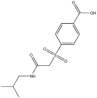 4-{[2-(isobutylamino)-2-oxoethyl]sulfonyl}benzoic acid Struktur