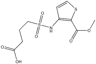 4-{[2-(methoxycarbonyl)thiophen-3-yl]sulfamoyl}butanoic acid Struktur