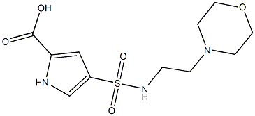 4-{[2-(morpholin-4-yl)ethyl]sulfamoyl}-1H-pyrrole-2-carboxylic acid Struktur