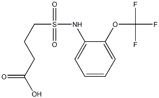 4-{[2-(trifluoromethoxy)phenyl]sulfamoyl}butanoic acid Struktur