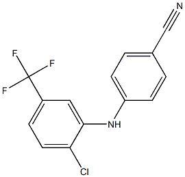 4-{[2-chloro-5-(trifluoromethyl)phenyl]amino}benzonitrile Struktur