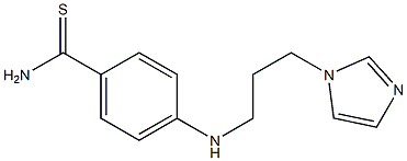 4-{[3-(1H-imidazol-1-yl)propyl]amino}benzene-1-carbothioamide Struktur