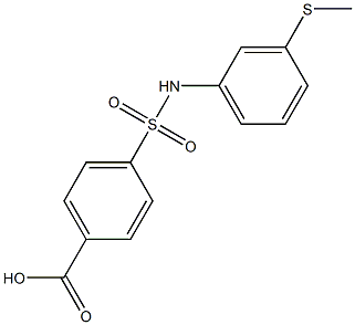 4-{[3-(methylsulfanyl)phenyl]sulfamoyl}benzoic acid Struktur