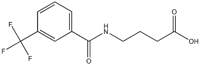 4-{[3-(trifluoromethyl)phenyl]formamido}butanoic acid Struktur