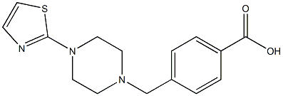 4-{[4-(1,3-thiazol-2-yl)piperazin-1-yl]methyl}benzoic acid Struktur