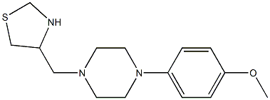 4-{[4-(4-methoxyphenyl)piperazin-1-yl]methyl}-1,3-thiazolidine Struktur