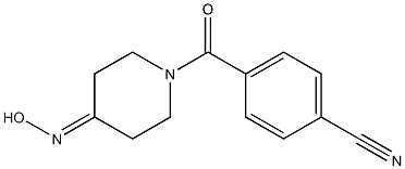 4-{[4-(hydroxyimino)piperidin-1-yl]carbonyl}benzonitrile Struktur