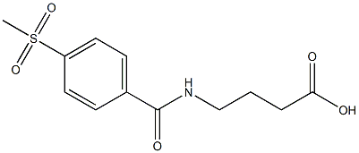 4-{[4-(methylsulfonyl)benzoyl]amino}butanoic acid Struktur