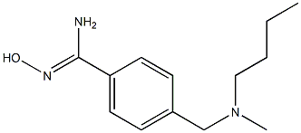 4-{[butyl(methyl)amino]methyl}-N'-hydroxybenzenecarboximidamide Struktur