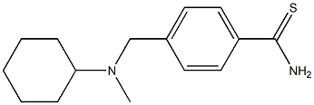 4-{[cyclohexyl(methyl)amino]methyl}benzenecarbothioamide Struktur